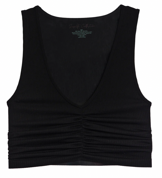 Suzette - Junior Ruched Front Crop Tank