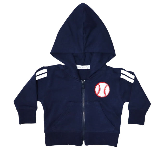 Little Mish - All Star Baseball Patch Zip Hoodie