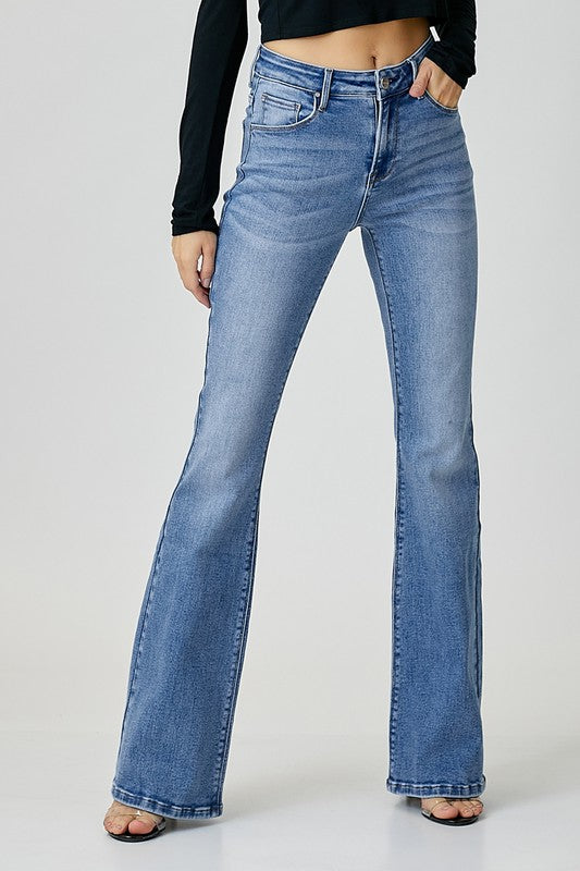 Risen Jeans - MID RISE BASIC FLARE JEANS