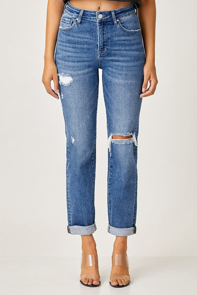 Risen Jeans - HIGH RISE SLIM GIRLFRIEND JEANS