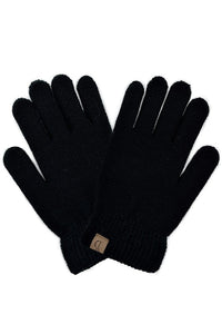 Solid Knit Touch Gloves