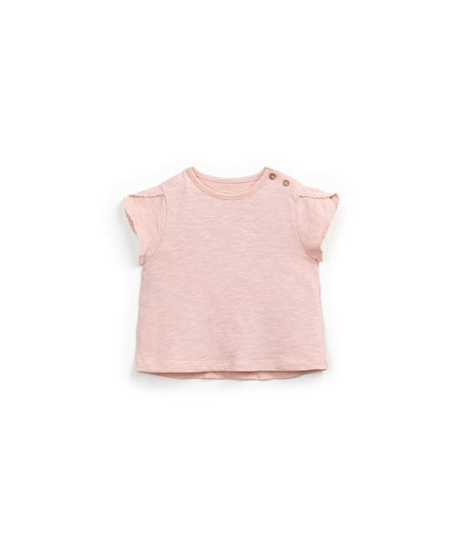 Play Up - Infant Girl Pink Tee with Shoulder Snaps