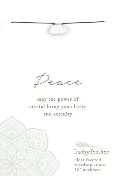 Lucky Feather - Color Power Necklace - Crystal - Peace