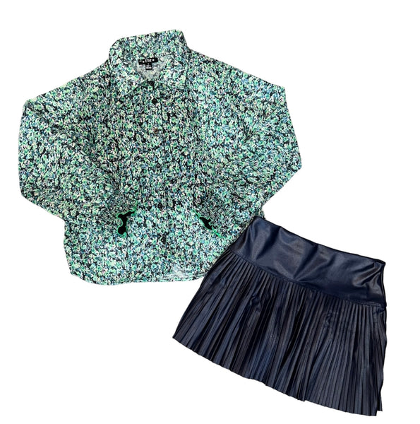 Flowers by Zoe - Green Floral Blouse