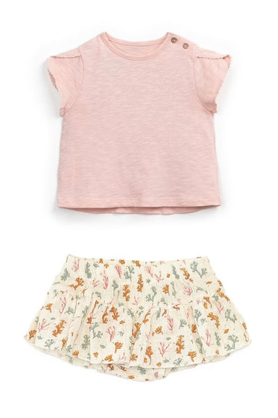 Play Up - Infant Girl Pink Tee with Shoulder Snaps