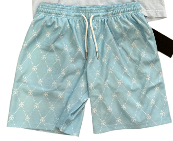 The Drip Shop - Sky Monogram Shorts