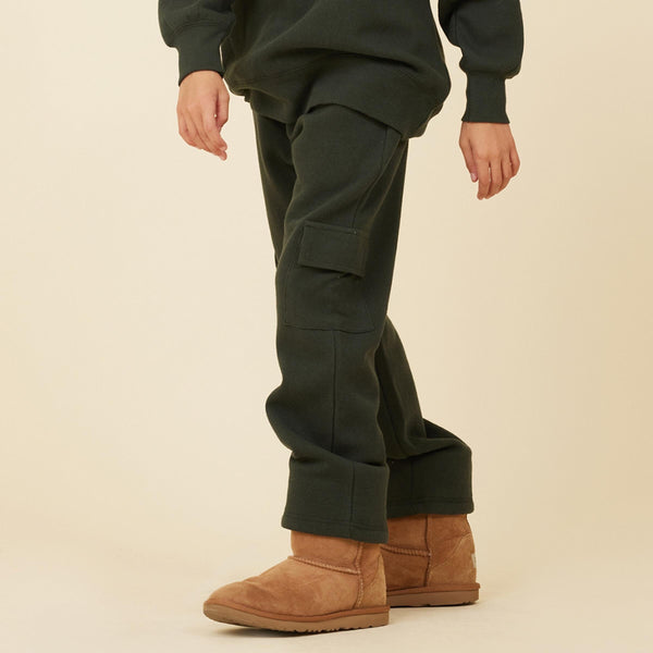 Vintage Havana - Forest Green Cargo Sweatpants