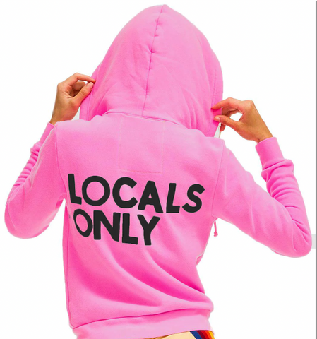 Aviator Nation - LOCALS ONLY HOODIE - NEON PINK