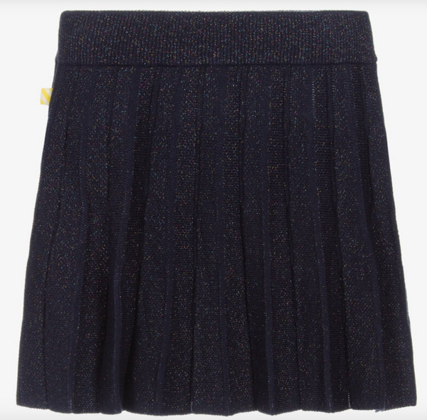 Billieblush - Girls Blue Knitted Pleated Skirt