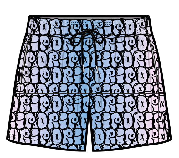The Drip Shop - Ombre Drip Shorts
