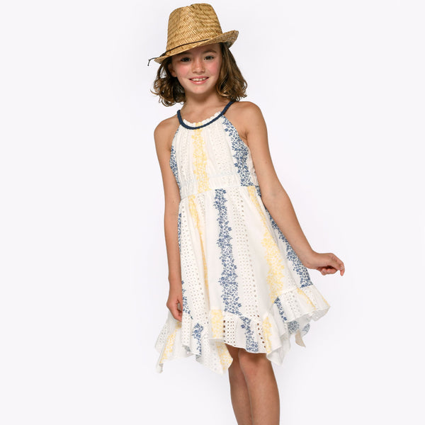 Hannah Banana - Eyelet Halter Dress