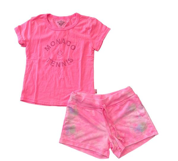 T2Love - Monaco Tennis Neon Pink Tee
