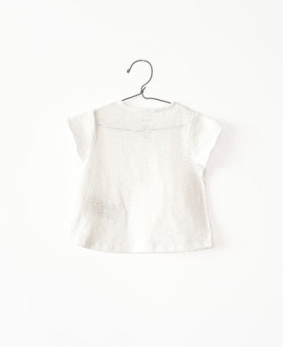 Play Up - Infant Girl Ivory Tee with Shoulder Snaps