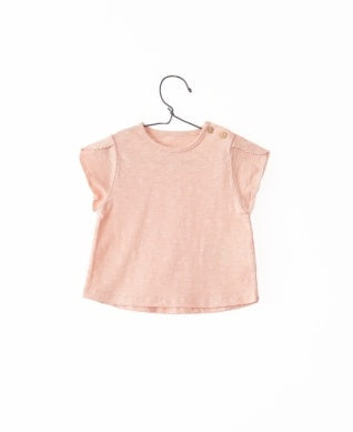Play Up - Infant Girl Pink Tee with Shoulder Snaps