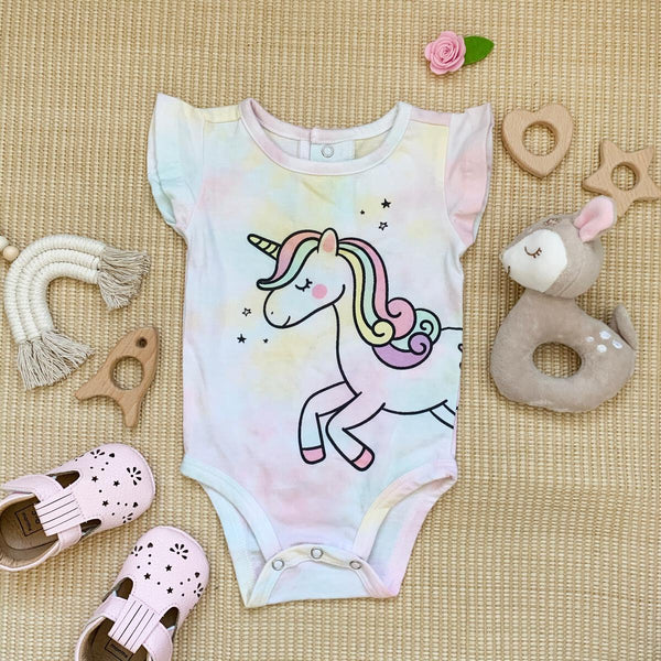 Rainbow & Rocket - Unicorn Tie Dye Onesie