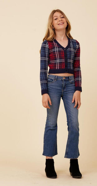 Vintage Havana - Plaid Cardigan Sweater