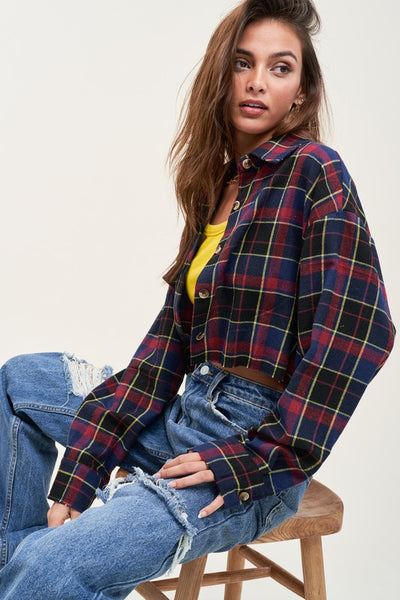 Mimosa - Navy Plaid Serena Shirt