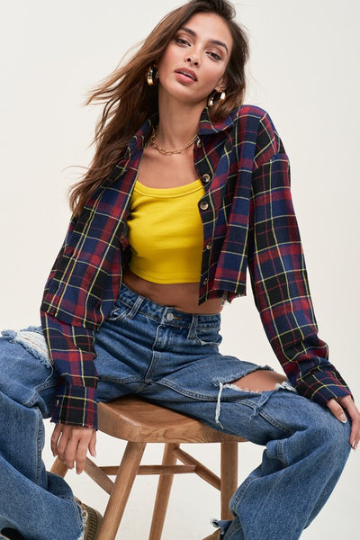 Mimosa - Navy Plaid Serena Shirt