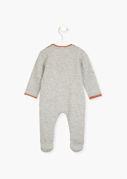 Losan - Knit Dog Print Romper