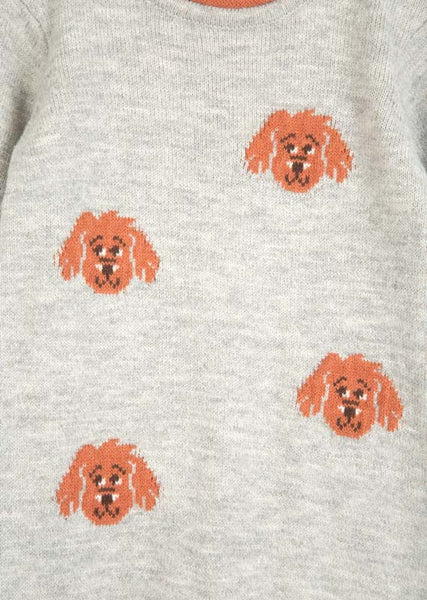 Losan - Knit Dog Print Romper