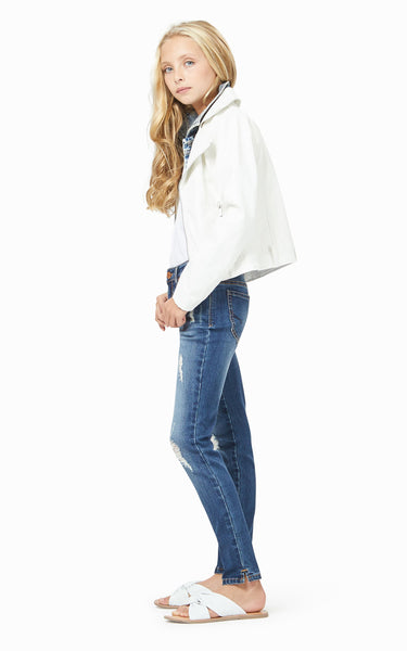Habitual Denim Faux Leather Jacket