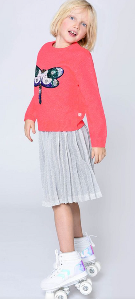 Billieblush Apparel - Pink Butterfly Sequin Sweater