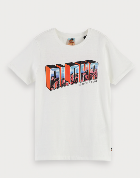 Scotch Shrunk Printed Tee - White