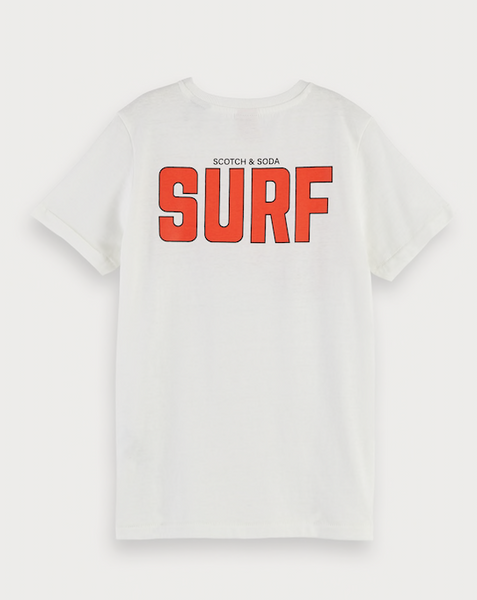 Scotch Shrunk Printed Tee - White