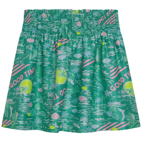 Billieblush - Tropical Print Satin Skirt