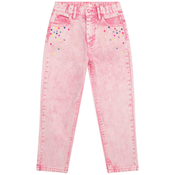 Billieblush - Studded 5 Pocket Jeans -  Rose Candy
