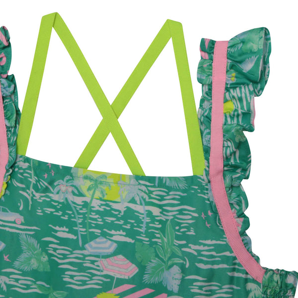 Billieblush - Tropical Print Satin Tank
