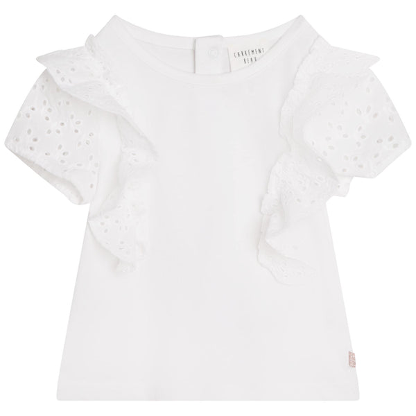 Carrement Beau - Eyelet Ruffled T-Shirt