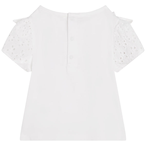 Carrement Beau - Eyelet Ruffled T-Shirt