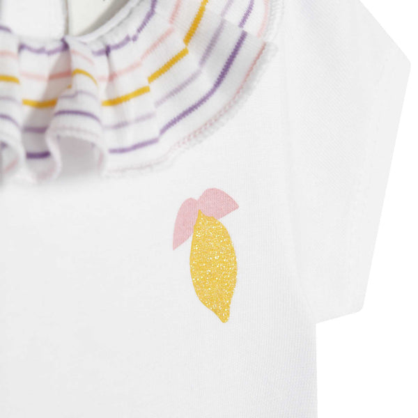 Carrement Beau - Infant Lemon Striped Shorts Set