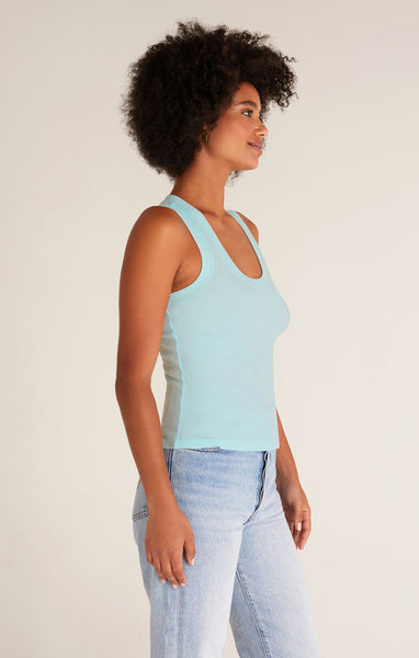 Z Supply - Sirena Rib Tank - Iced Turquoise