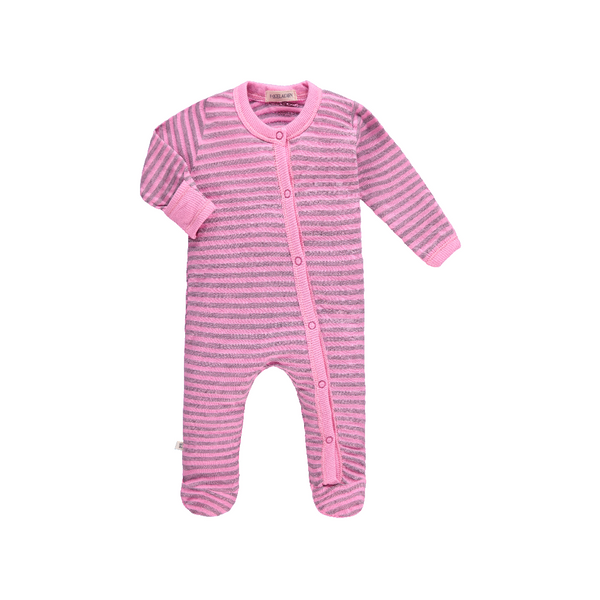 PAIGE LAUREN L/S Striped Footie Romper