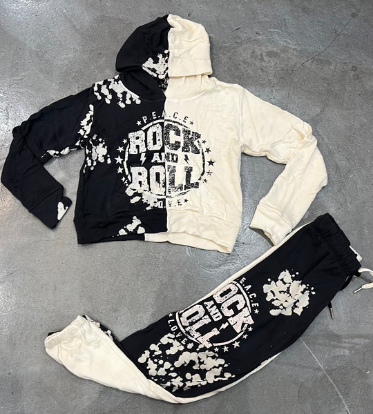 Flowers by Zoe - Colorblock Bleached Rock Sweatpants