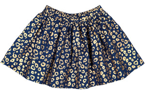 LOUIS LOUISE Minette Twill Leopard Print Skirt