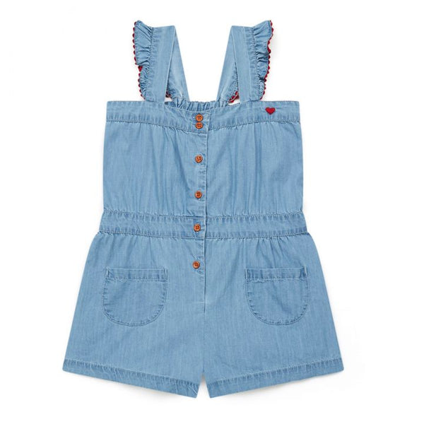 Bonton - Lightweight Denim Romper | Denim blue