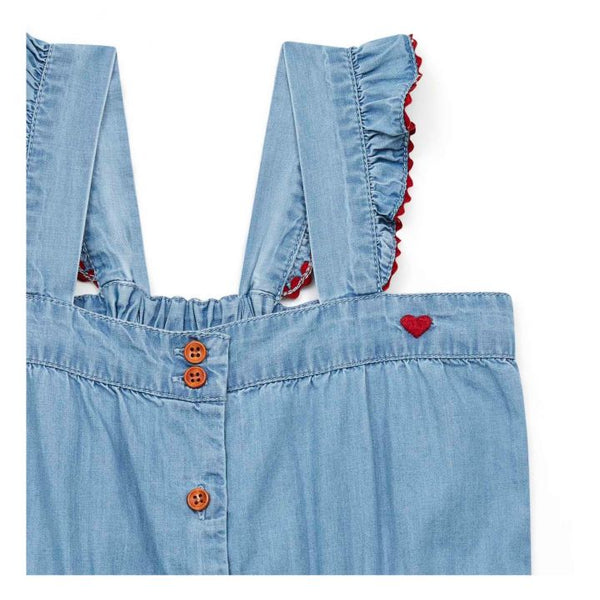 Bonton - Lightweight Denim Romper | Denim blue
