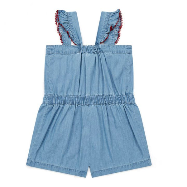Bonton - Lightweight Denim Romper | Denim blue