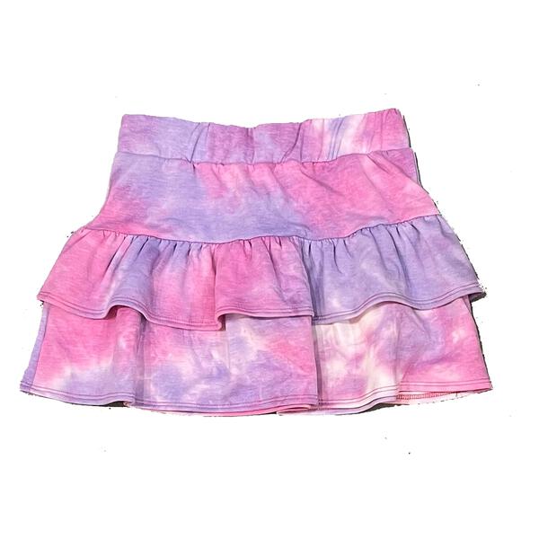 Tweenstyle - Pink/Purple Tie Dye Tiered Skirt