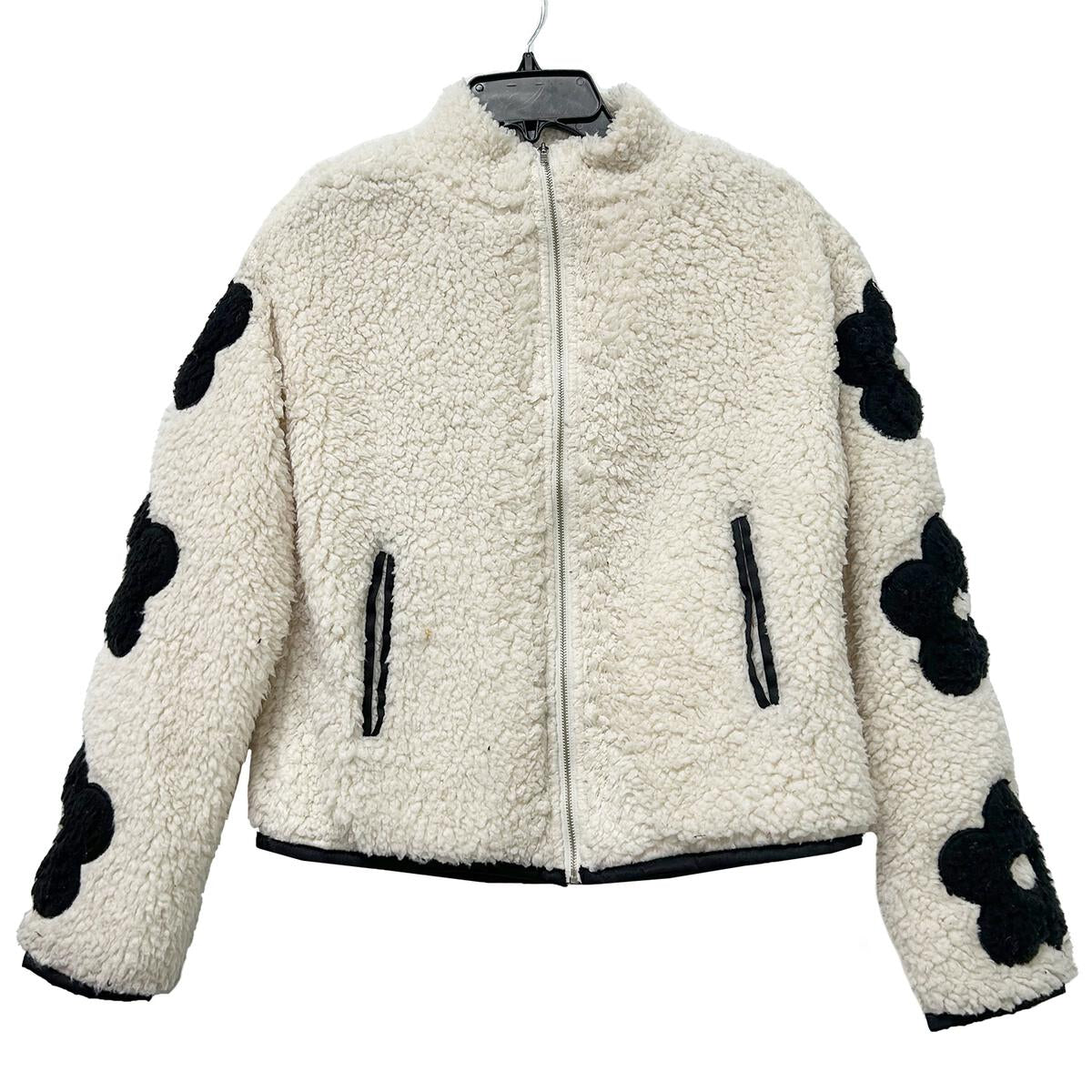 Love Daisy - Fuzzy Zip Jacket with Daisies