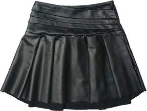 T2Love - Layered Pleather Skirt - Black