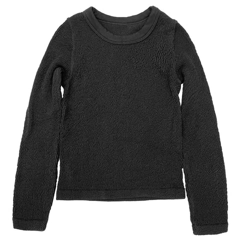 Suzette - Long Sleeve Smocked Top - Black