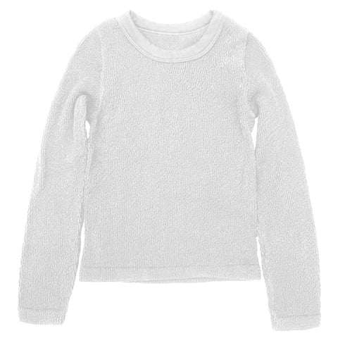 Suzette - Long Sleeve Smocked Top - White