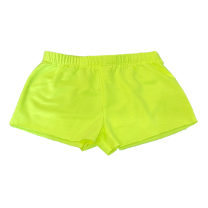 Tweenstyle by Stoopher -  Neon Yellow Raw Edge Shorts