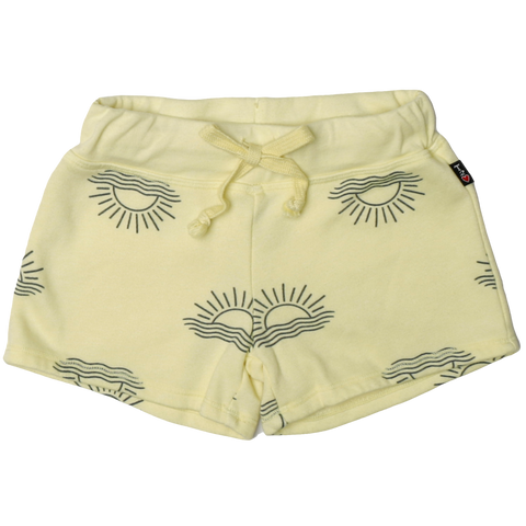 T2Love - Yellow Sun Print Drawstring Shorts