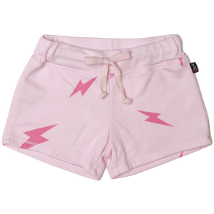 T2Love - Bolt Print Pink Drawstring Shorts