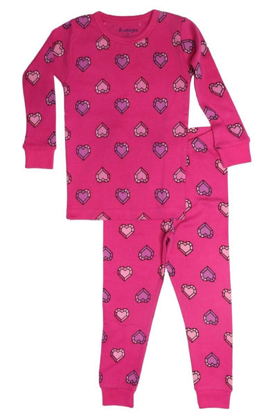 Baby Steps - Gem Heart 2 Piece Pajama Set